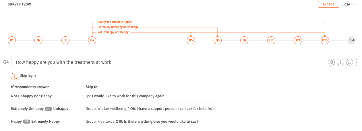 Skip logic on multi-choice questions