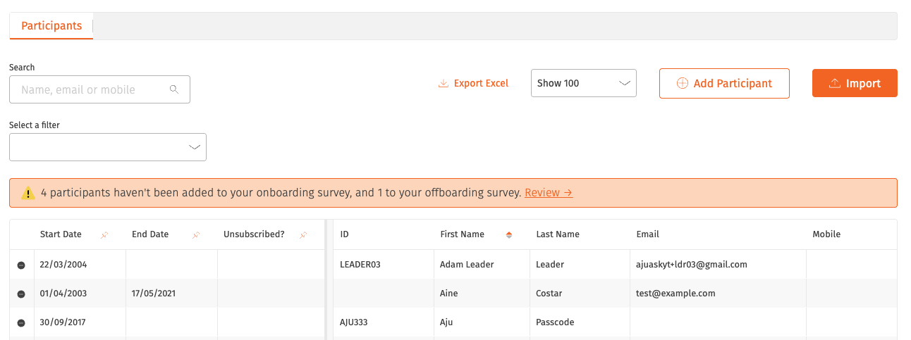 Spotting missed onboarding and offboarding surveys